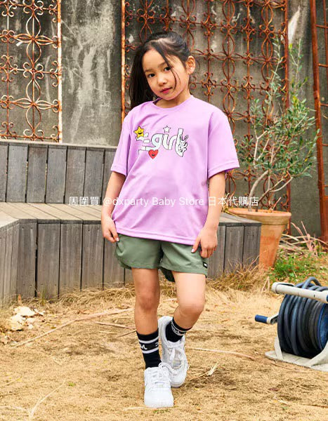 Japanese children's clothing X-girl Stages contact cool water absorption quick dry color changing print top 80-140cm girls summer TOPS