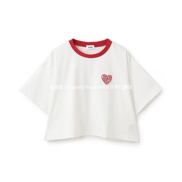 Lovetoxic Japanese children's clothing heart-shaped letter print top 140-170cm girls summer TOPS