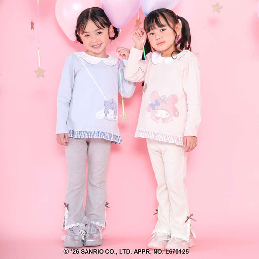 日本童裝 Slap Slip x Sanrio 翻領荷葉邊上衣 80-130cm 女童款 秋季 TOPS