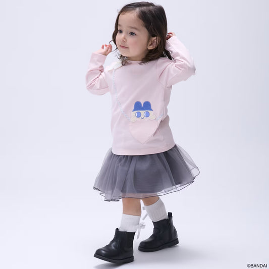 日本童裝 pe#main x【Tamagotchi】蝴蝶結肩上衣 90-130cm 女童款 秋季 TOPS