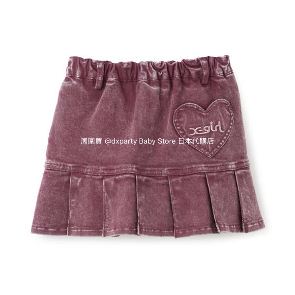 Japanese children's clothing X-girl Stages pleated skirt 90-140cm girls summer SKIRTS