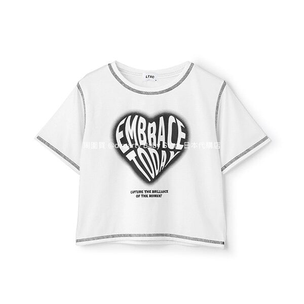 Lovetoxic Japanese children's clothing water-absorbing quick-drying letter print top 140-170cm girls summer TOPS