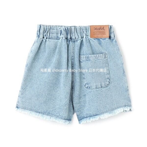 Japanese children's clothing X-girl Stages denim shorts 90-140cm girls' summer PANTS