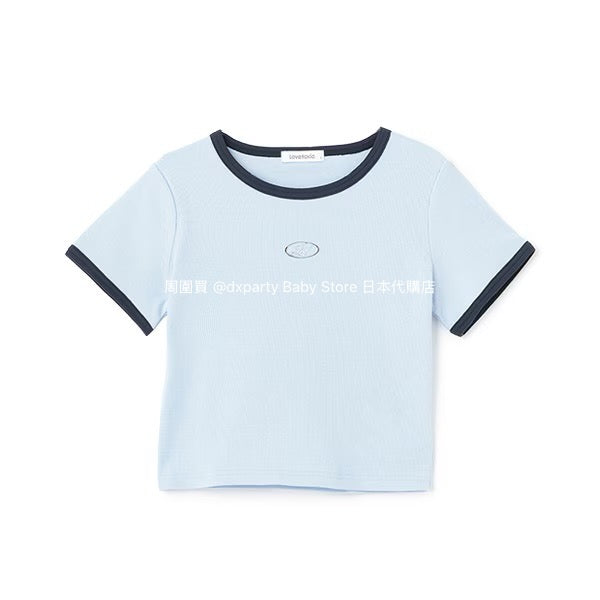 Lovetoxic Japanese children's clothing cropped top 140-160cm girls summer TOPS