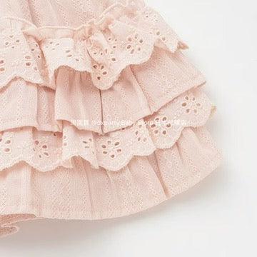 Japanese children's clothing pe#main lace ruffle skirt 80-130cm girls summer SKIRTS