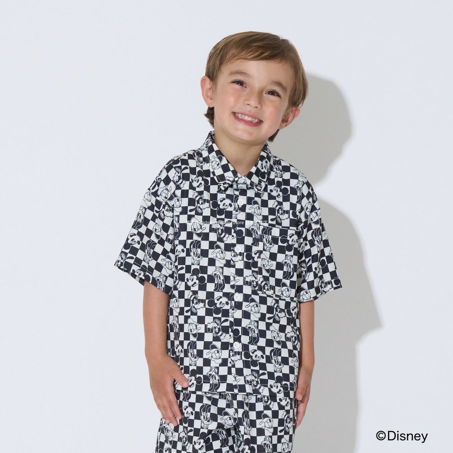 Japanese children's clothing b・R# x Diseny full-print shirt jacket 100-150cm boys'/girls' summer outerwear