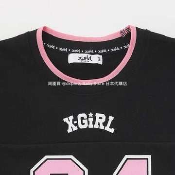 Japanese children's clothing X-girl Stages short sports style top 110-140cm girls summer TOPS