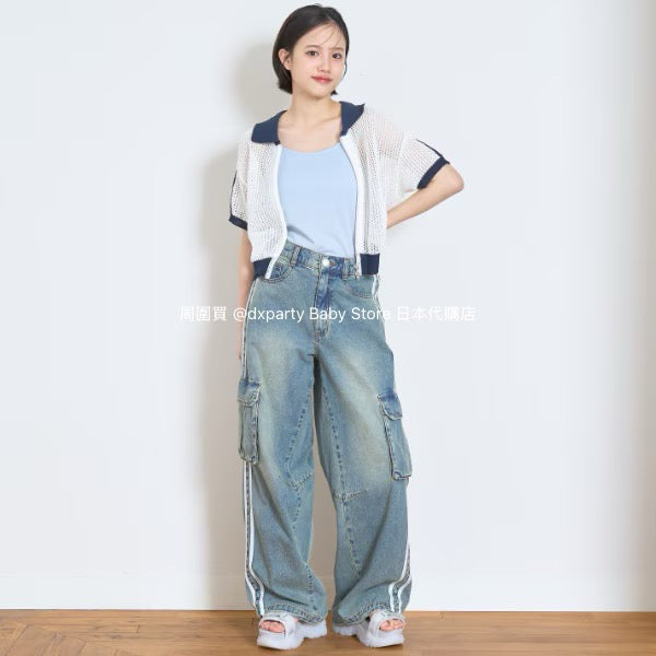 Lovetoxic Japanese children's clothing hollow knit short jacket 140-170cm girls summer OUTERWEAR