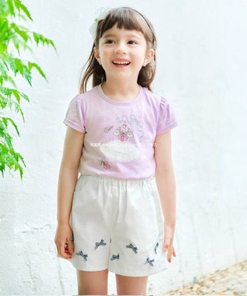 Japanese children's clothing aF#a325 bow shorts 100-160cm girls summer PANTS