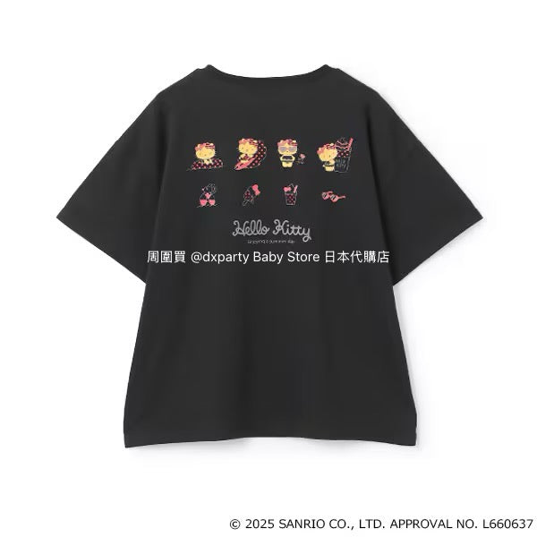 Lovetoxic x Sanrio Japan-Style Hello Kitty Cold-Contact Print Top (130-160cm) for Girls (Summer)