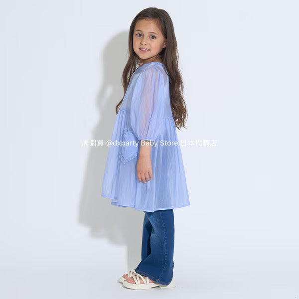 Japanese children's clothing Ly# mine 2Way two-piece sheer jacket 100-150cm girls summer outerwear