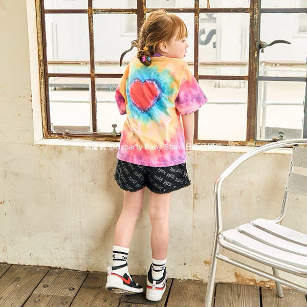 Japanese children's clothing X-girl Stages tassel denim shorts 90-140cm girls summer PANTS