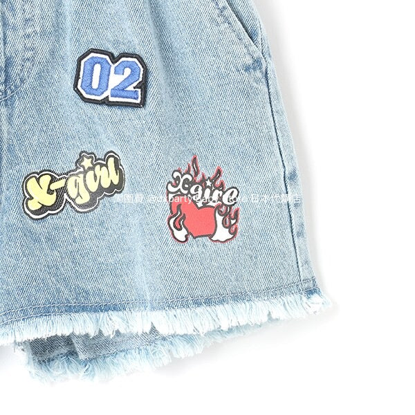 Japanese children's clothing X-girl Stages denim shorts 90-140cm girls' summer PANTS