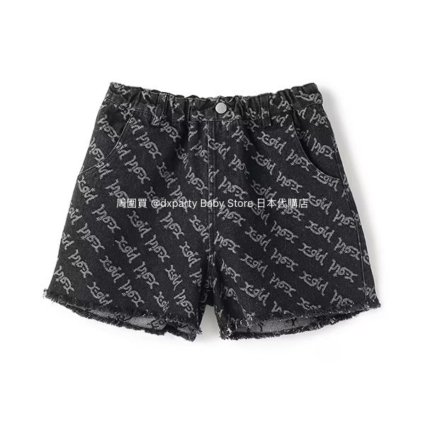 Japanese children's clothing X-girl Stages tassel denim shorts 90-140cm girls summer PANTS