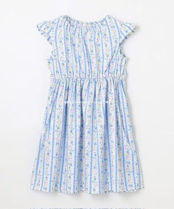 Japanese children's clothing aF#a325 small flying sleeve dress 90-160cm girls summer dresses