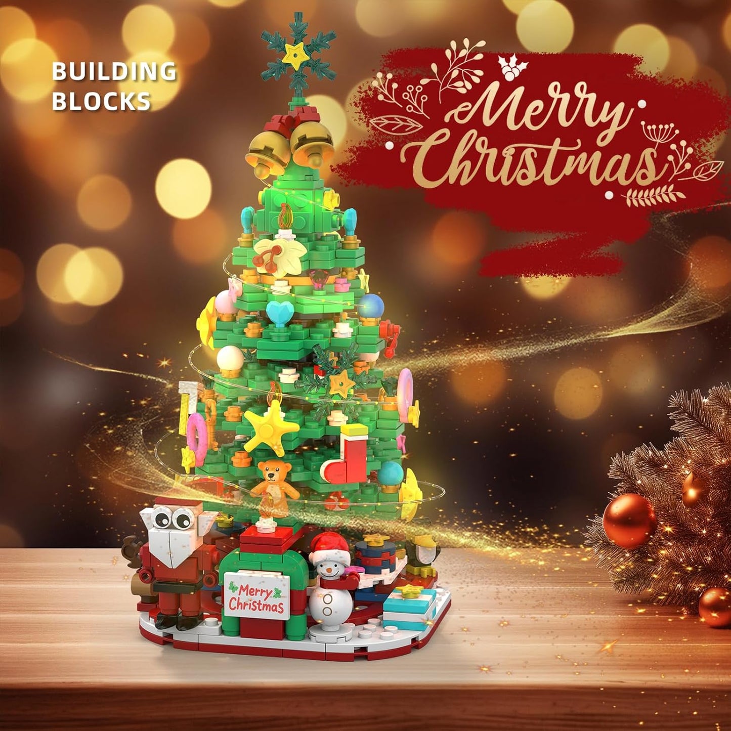 英美直送 LED Christmas Tree Building Blocks Set 聖誕倒數日曆 大人款/兒童款 聖誕快樂特輯 聖誕倒數日曆A 不參與$900免運 滿$900可加$25免運 Christmas Advent Calendars 2025