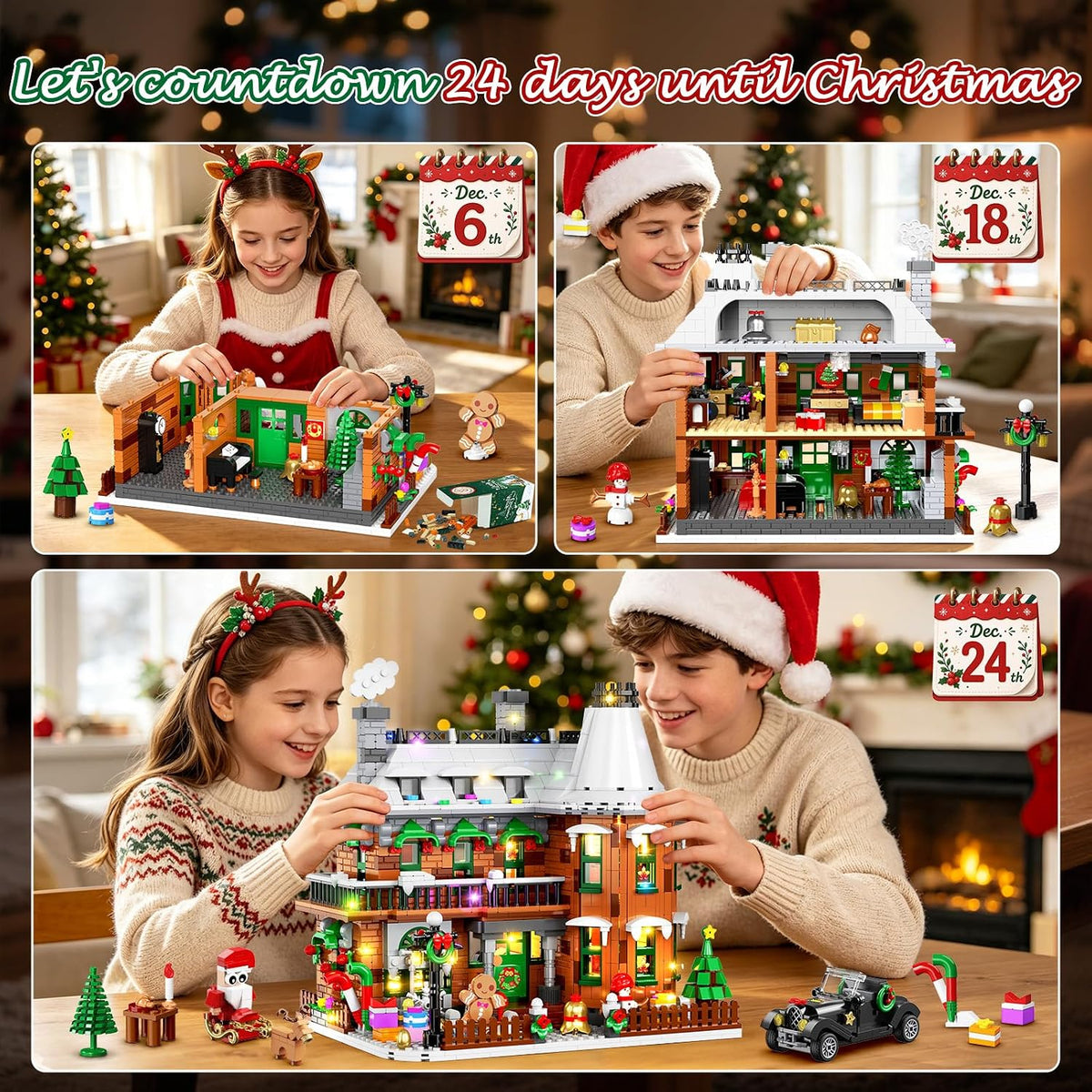 日英美直送 LED Gingerbread House Building Sets Advent Calendar 聖誕倒數日曆 大人款/兒童款 聖誕快樂特輯 不參與$900免運 滿$900可加$25免運到順豐站/智能櫃 Christmas Advent Calendars 2026