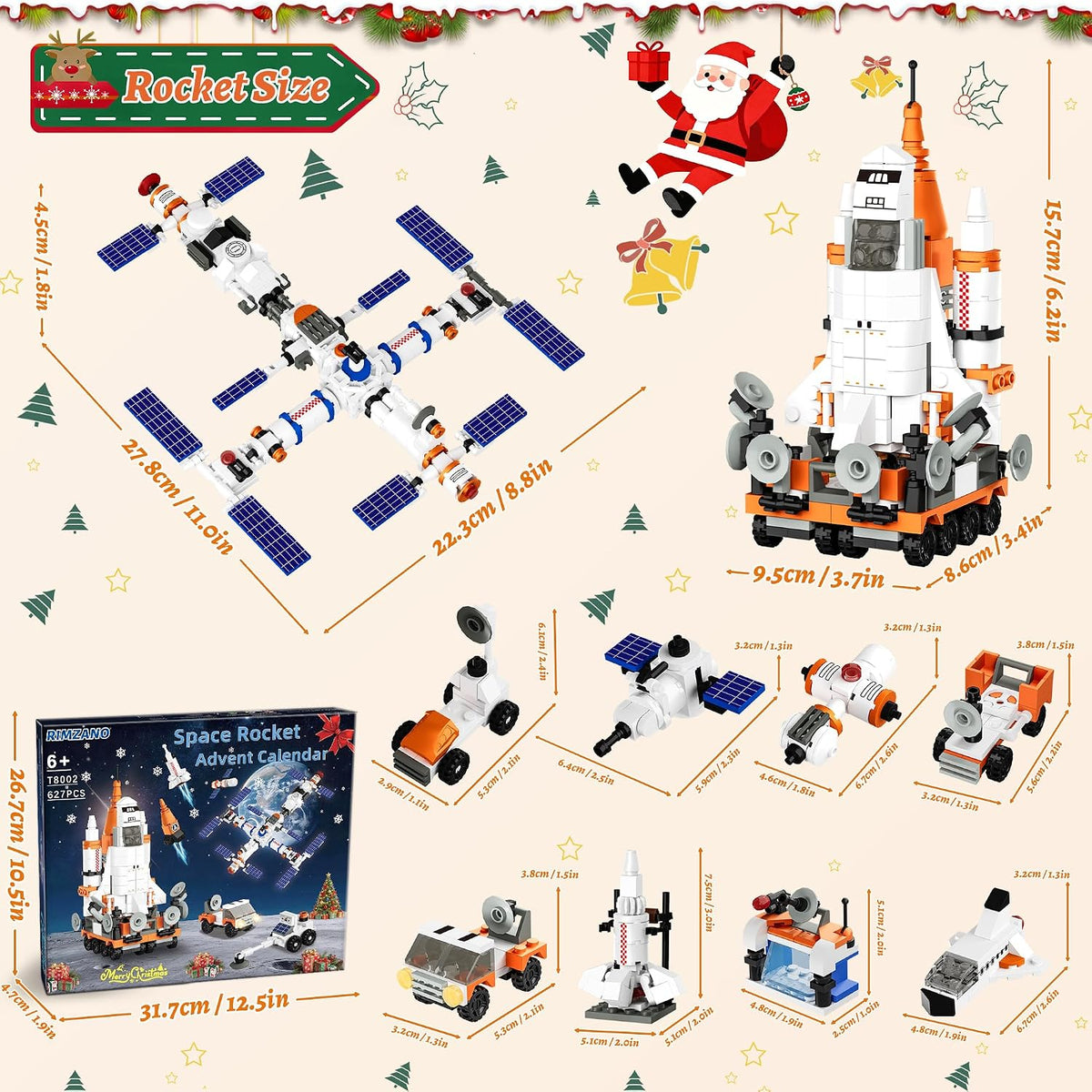 日英美直送 Space Rocket Building Set Advent Calendar 聖誕倒數日曆 兒童款 聖誕快樂特輯 不參與$900免運 滿$900可加$25免運到順豐站/智能櫃 Christmas Advent Calendars 2026