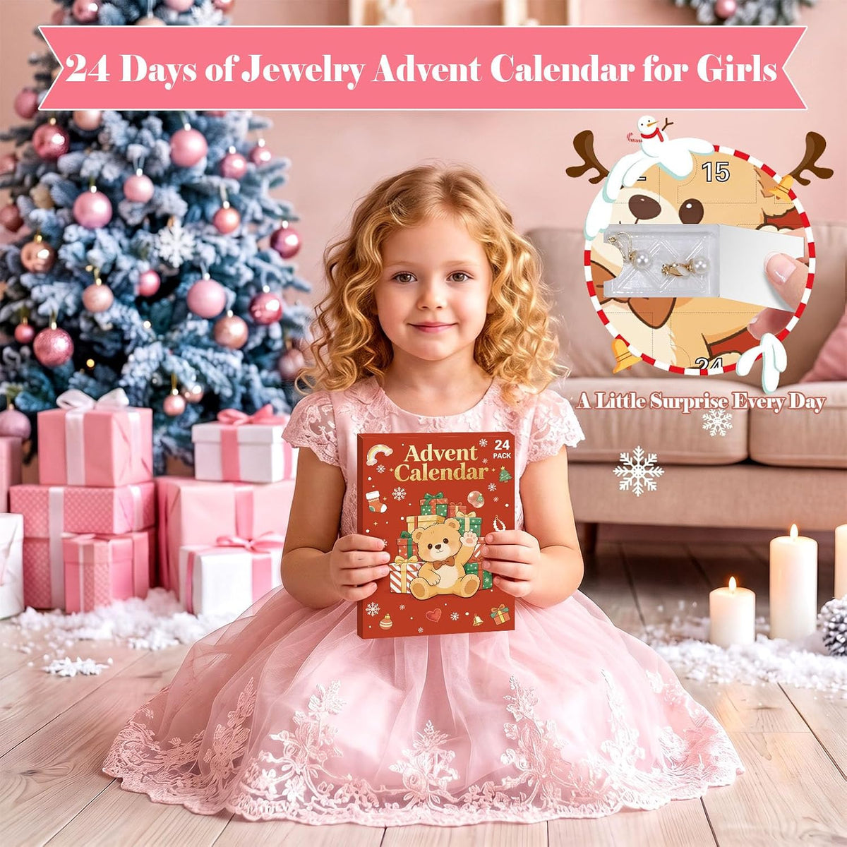 日英美直送 Cute Bear Necklace Advent Calendar 聖誕倒數日曆 兒童款 聖誕快樂特輯 不參與$900免運 滿$900可加$25免運到順豐站/智能櫃 Christmas Advent Calendars 2026