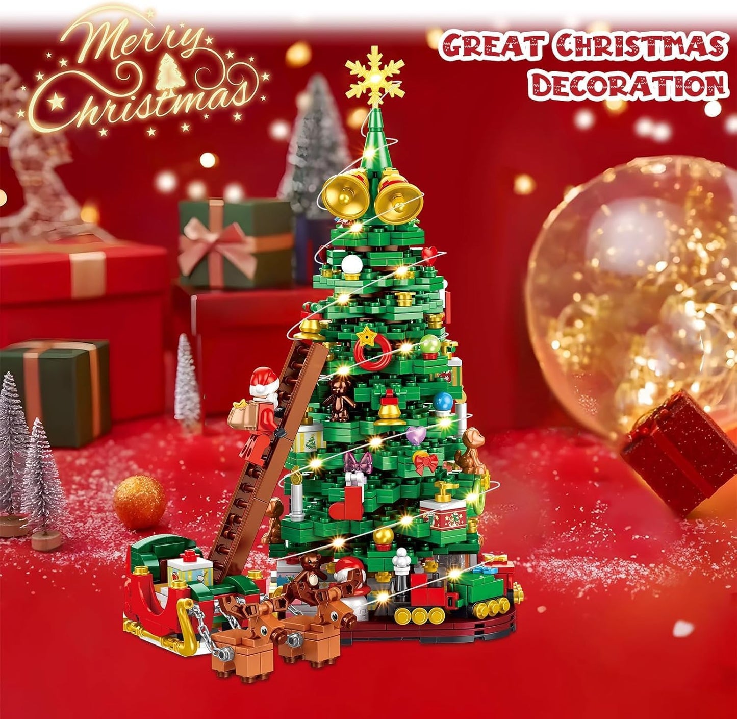 英美直送 LED Christmas Tree Building Blocks Set 聖誕倒數日曆 大人款/兒童款 聖誕快樂特輯 聖誕倒數日曆A 不參與$900免運 滿$900可加$25免運 Christmas Advent Calendars 2025