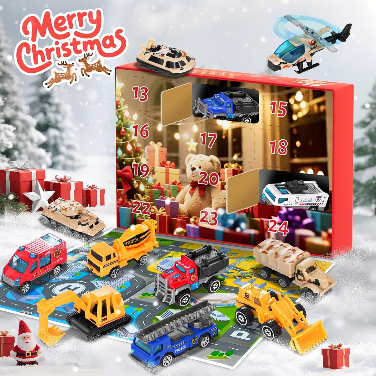 日英美直送 Alloy Car Toys Advent Calendar 聖誕倒數日曆 兒童款 聖誕快樂特輯 不參與$900免運 滿$900可加$25免運到順豐站/智能櫃 Christmas Advent Calendars 2026