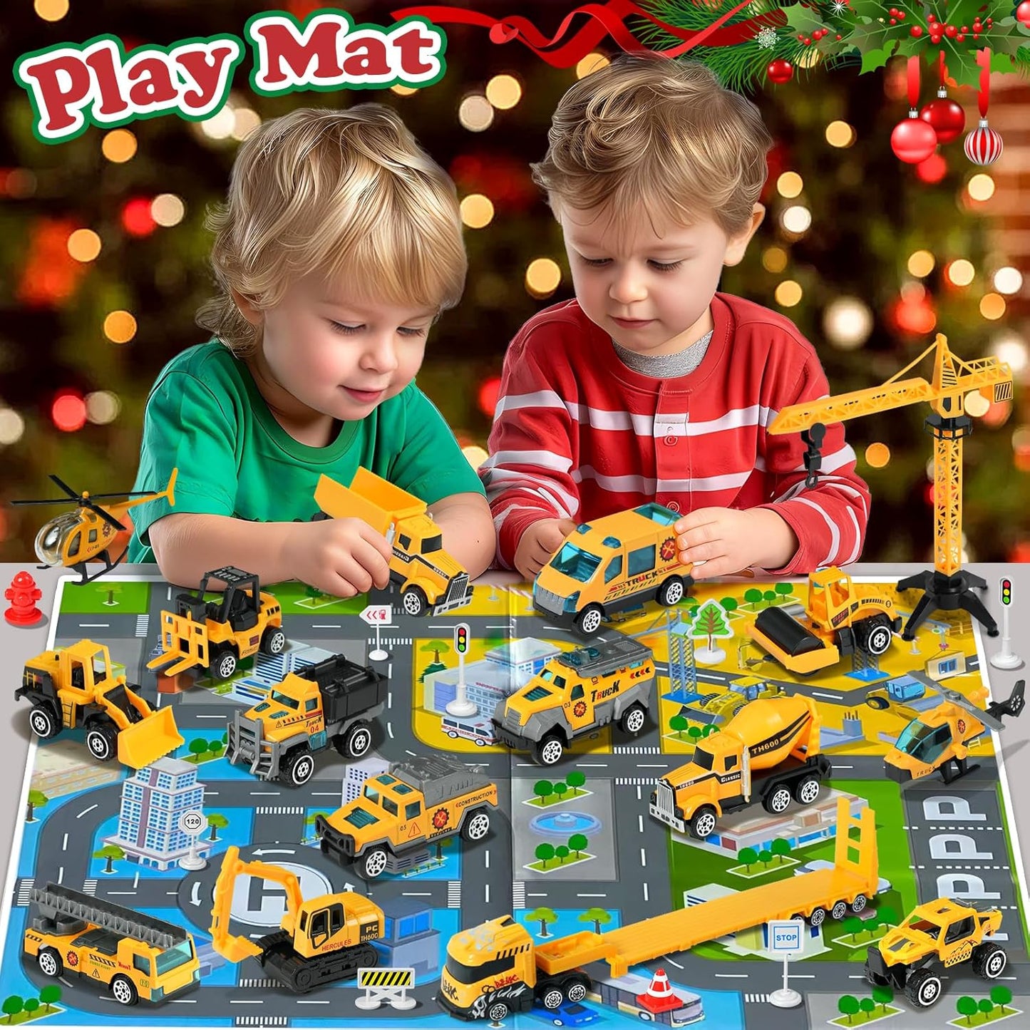 英美直送 Engineering Vehicles Alloy Different Car Set聖誕倒數日曆 兒童款 聖誕快樂特輯 聖誕倒數日曆A 不參與$900免運 滿$900可加$25免運 Christmas Advent Calendars 2025