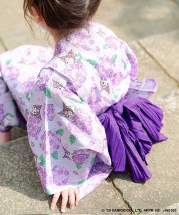 Japanese children's clothing aF#a325 x Sanrio 2Way Yukata Japanese Kimono 110-150cm Girls Summer Outerwear Skirts Japanese Summer Festival Special