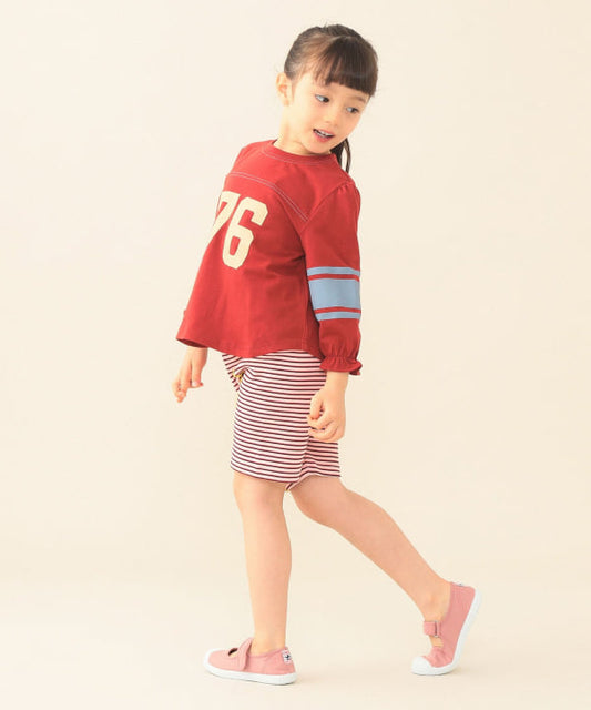 日本童裝 BE#AMS mini 編號印花上衣 90-140cm 女童款 夏季 TOPS