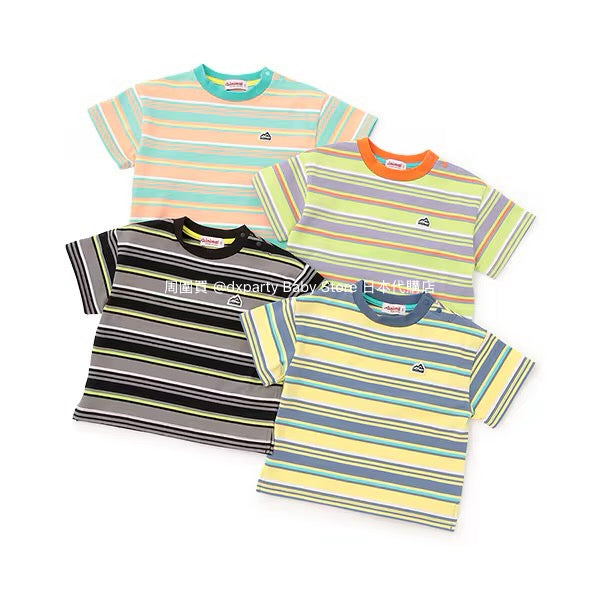 Japanese children's clothing mini#ML striped top 90-140cm boys/girls summer TOPS