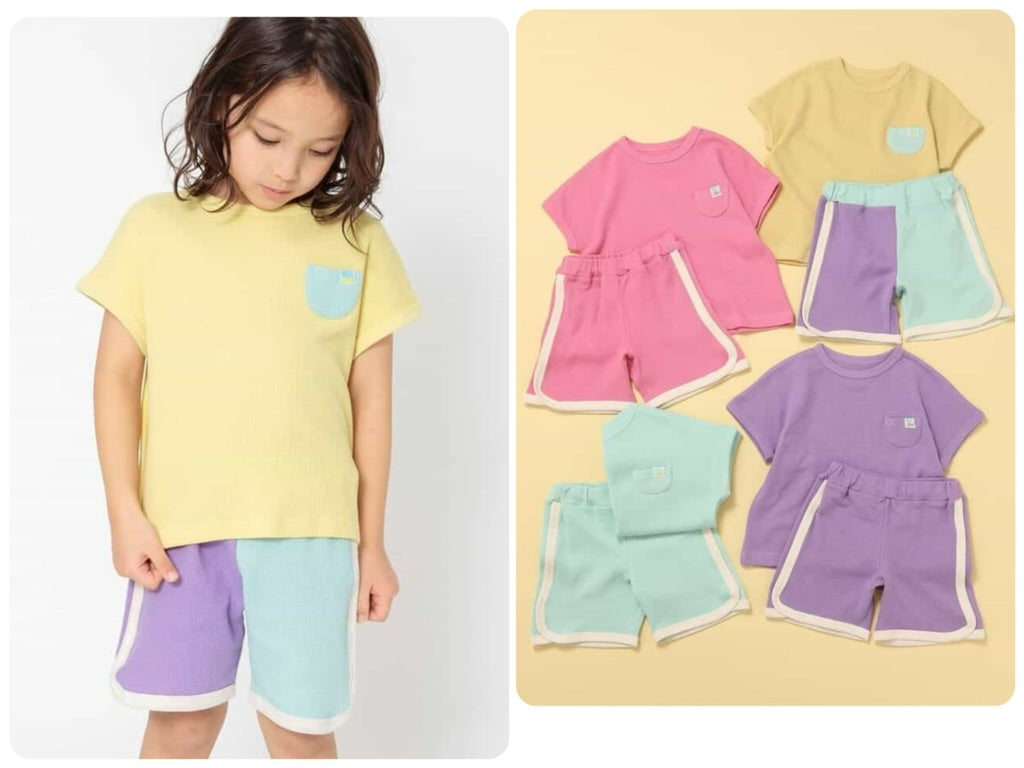 Japanese children's clothing BREEZE pajamas 80-150cm boys' and girls' summer pajamas series