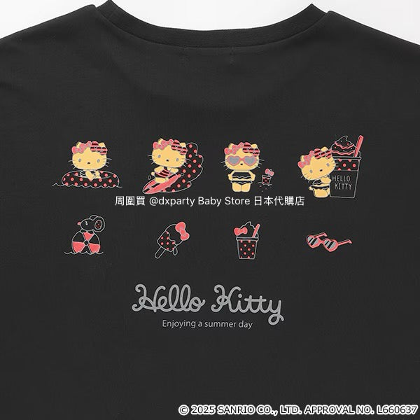Lovetoxic x Sanrio Japan-Style Hello Kitty Cold-Contact Print Top (130-160cm) for Girls (Summer)