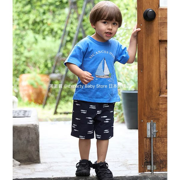 Japanese children's clothing pe#main printed tops 80-130cm boys' summer TOPS