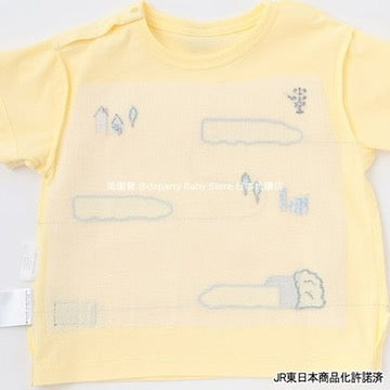 Japanese children's clothing pe#main x Shinkansen Railway Top 80-130cm Boys Summer TOPS Railway Series