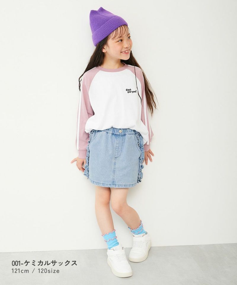 日本童裝 dev!rock 牛仔荷葉邊裙褲 100-160cm 女童款 冬季 PANTS