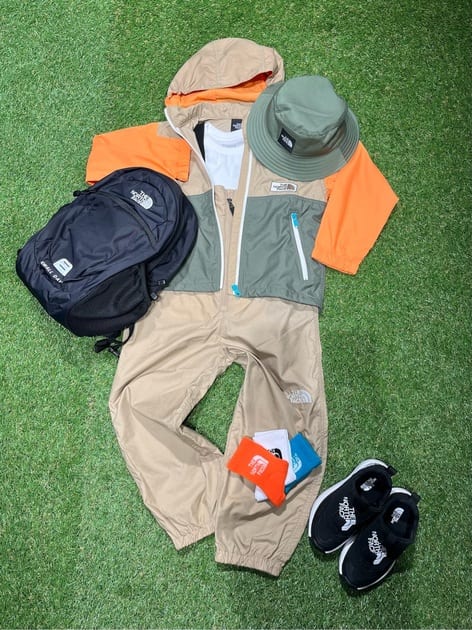 Japanese children's clothing TNF UV protection parent-child wear historical logo print top 130-160cm boys/girls summer TOPS