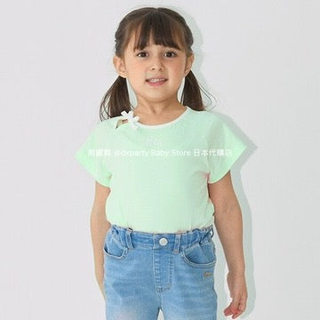 Japanese children's clothing Ly# mine bow top 100-150cm girls summer TOPS