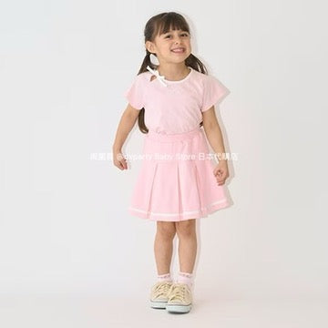 Japanese children's clothing Ly# mine bow top 100-150cm girls summer TOPS