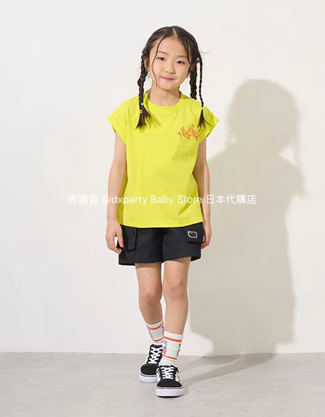 Japanese children's clothing X-girl Stages skateboard girl print top 90-140cm girls summer TOPS
