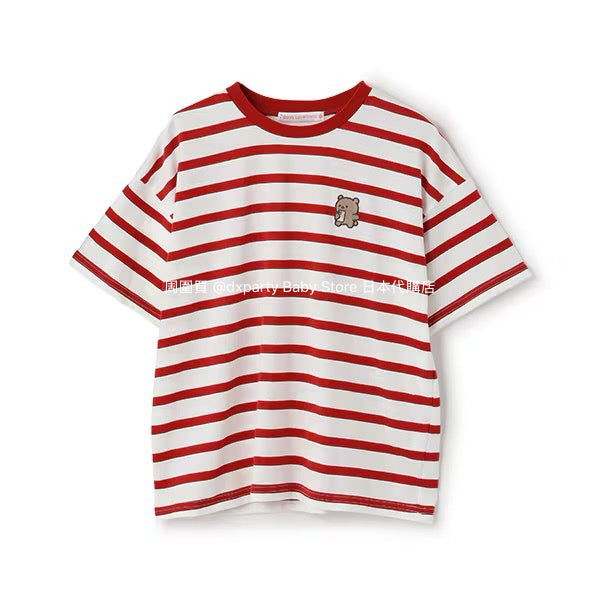 Lovetoxic Japanese children's clothing striped top 140-160cm girls summer TOPS