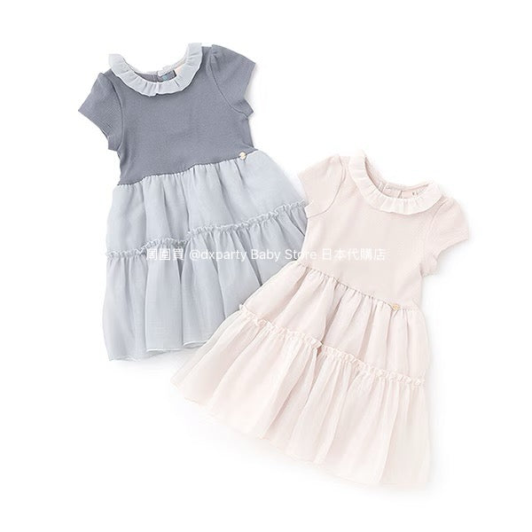 Japanese children's clothing pe#main patchwork dress 80-130cm girls summer dresses