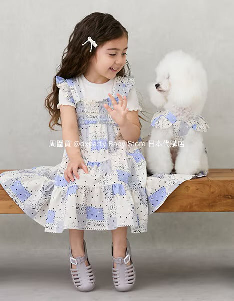 Japanese children's clothing pe#main pleated suspender dress 80-130cm girls summer dresses