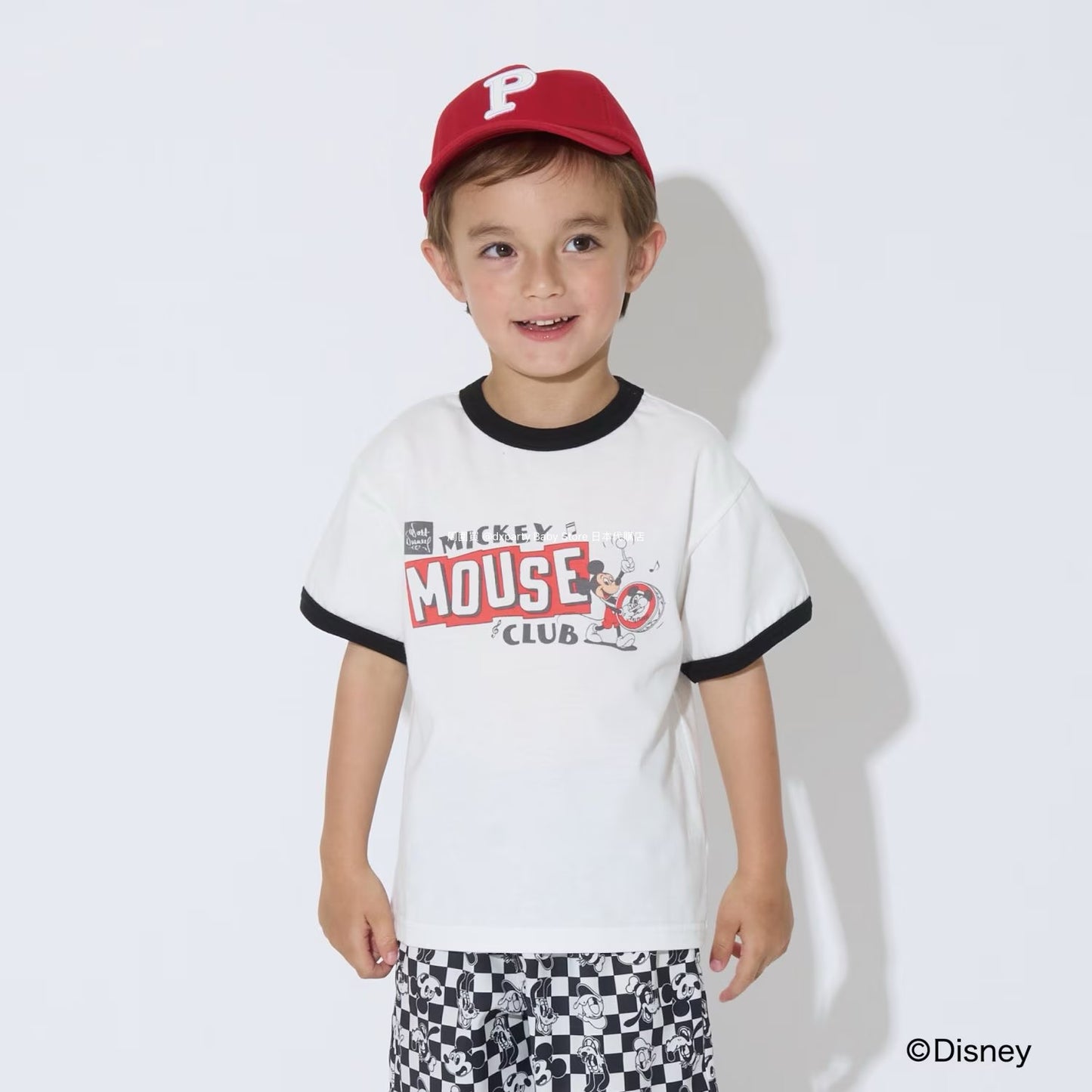 Japanese children's clothing b・R# x Diseny quick-drying UV-resistant printed tops (100-150cm) for boys and girls (summer TOPS)
