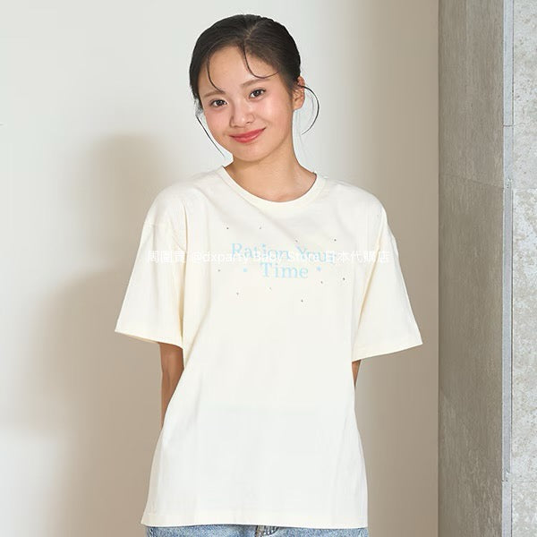 Lovetoxic Japanese children's clothing letter print top 140-160cm girls summer TOPS
