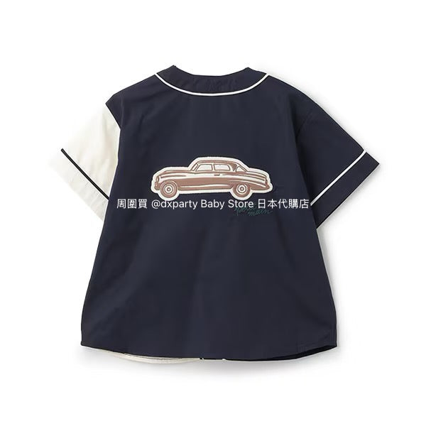 Japanese children's clothing pe#main baseball style shirt 80-130cm boys summer TOPS