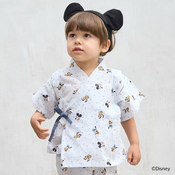 Japanese children's clothing pe#main x Diseny Jinbei Japanese Kimono 80-130cm Boys/Girls Summer TOPS PANTS Japanese Summer Festival Special