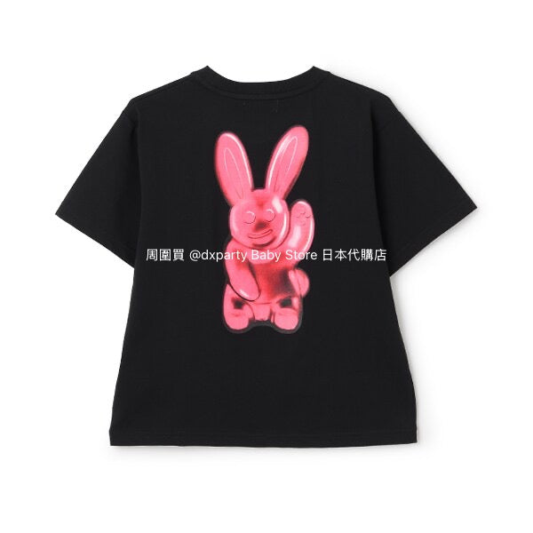 Japanese children's clothing X-girl Stages contact cool gummy rabbit print top 80-140cm girls summer TOPS