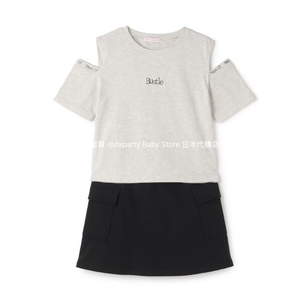 Lovetoxic Japanese children's clothing contact cold off-the-shoulder top and skirt two-piece set 140-160cm girls summer TOPS SKIRTS