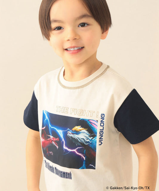 日本童裝 BE#AMS mini COLLABORATION 最強王者百科全書印花上衣 100-150cm 男童款 夏季 TOPS