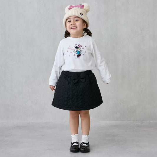 日本童裝 pe#main x Disney 絎縫短裙 80-130cm 女童款 秋季 SKIRTS 聖誕紅/新年紅