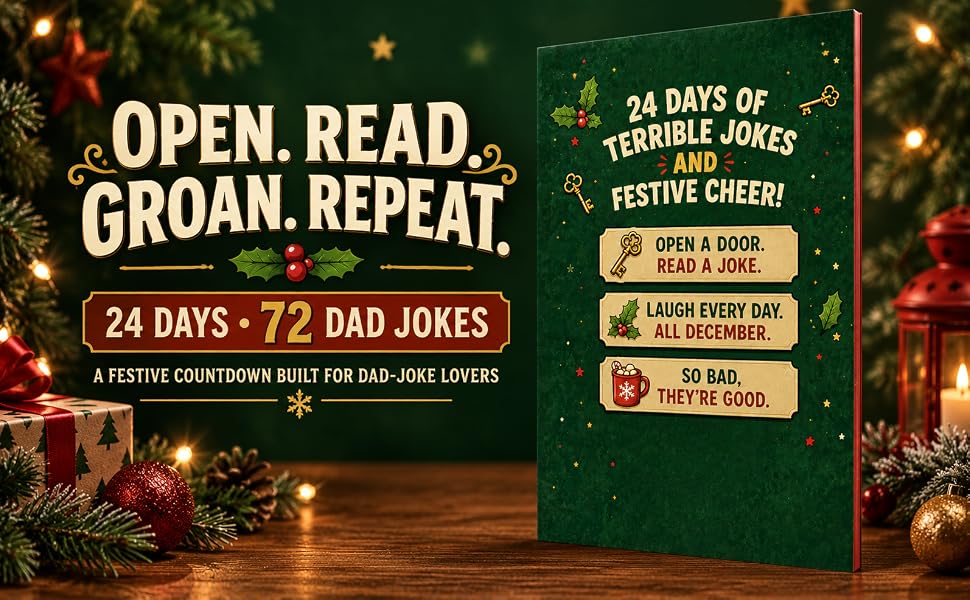 日英美直送 Festive Puns & Classic Groaners Book Advent Calendar 聖誕倒數日曆 大人款/兒童款 聖誕快樂特輯 不參與$900免運 滿$900可加$25免運到順豐站/智能櫃 Christmas Advent Calendars 2026